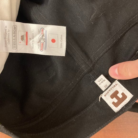 Tellason Size 30x30 Slim Taper Black Selvedge Jeans - Picture 6 of 6